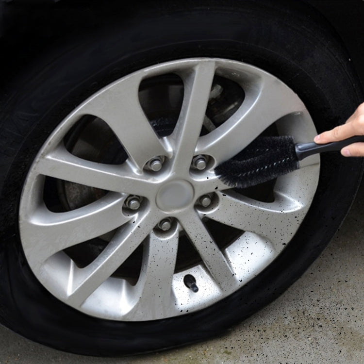 KANEED Portable Loop Style Auto Car Vehicle Motorcycle Wheel Tire Rim Hub Scrub Wash Brush Washing Cleaning Tool, Tire Rim Hub Brush Tire Rim Hub Brush