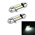 2 PCS 3W 200 LM 6000K 31MM 8 SMD-2835 LEDs Bicuspid Port Decoding Car Dome Lamp LED Reading Light, DC 12V, 31MM 31MM