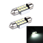 2 PCS 3W 200 LM 6000K 31MM 8 SMD-2835 LEDs Bicuspid Port Decoding Car Dome Lamp LED Reading Light, DC 12V, 31MM 31MM