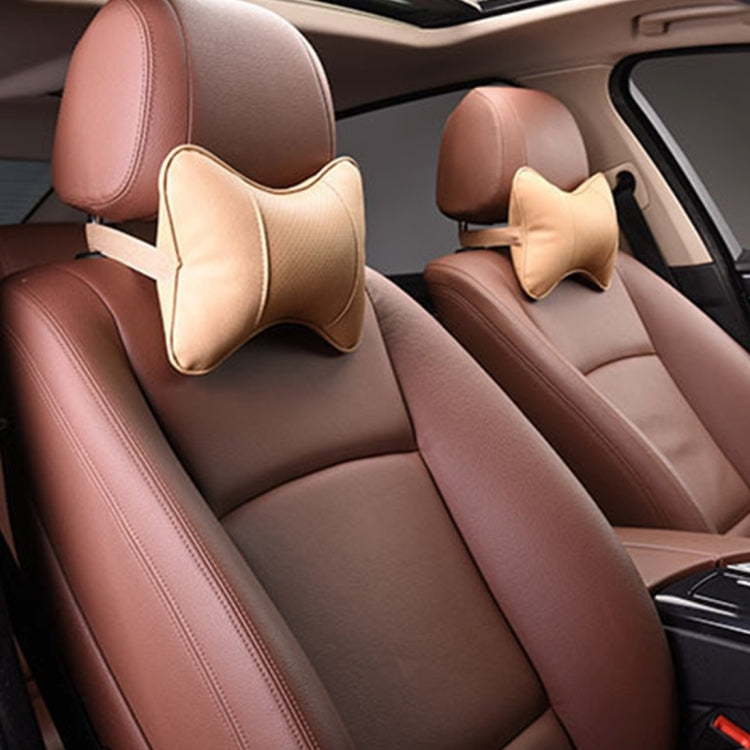 2 PCS MLC-06 Car Neck Pillow Soft Version Lovely Breathe Car Auto Head Neck Rest Cushion Headrest Pillow Pad – Durable Build, Easy to Use Khaki