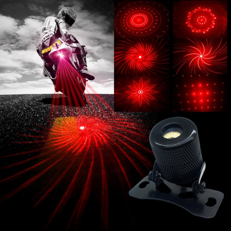 200mW Universal Car And Motorcycle Rear-end Alarm 650nM Laser Fog Anti-Collision Warning Lamp with Six Pattern, DC 8-36V Cable Length: 60cm, 200mW 200mW