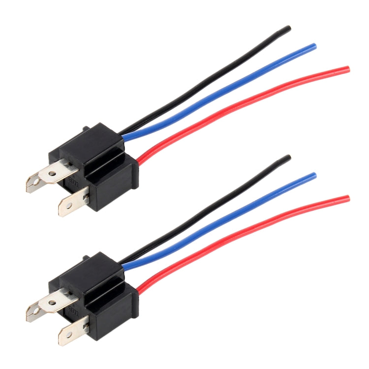 1 Pair H4 Bulb Holder Base Male Socket with Wire, H4 H4