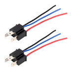 1 Pair H4 Bulb Holder Base Male Socket with Wire, H4
