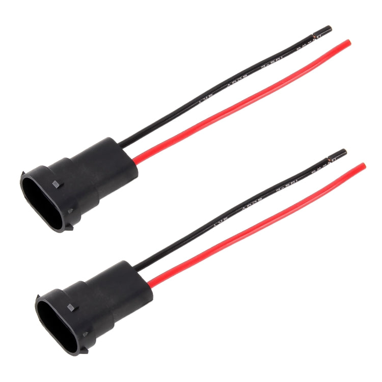 1 Pair H8 / H11 Bulb Holder Base Male Socket with Wire, H8 / H11 H8 H11