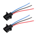 1 Pair H13 Bulb Holder Base Male Socket with Wire, H13 H13