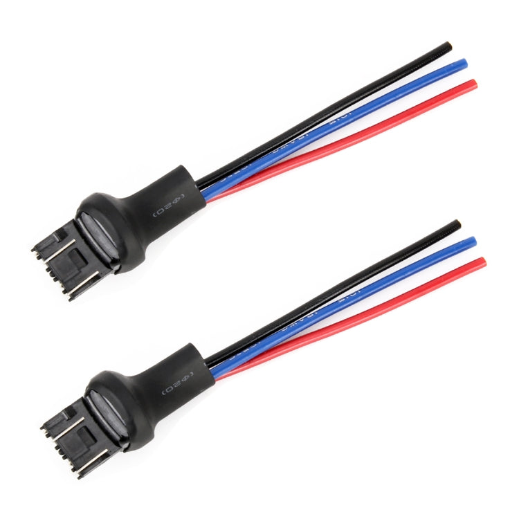1 Pair T20 / 7443 Bulb Holder Base Male Socket with Wire, T20 / 7443 T20 7443