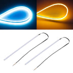 2 PCS 60cm DC12V 7.5W Ultra-thin Waterproof Car Auto Double Colors Turn Lights / Running Lights SMD-2835 LED Bulbs (Turn Lights: Yellow Light; Running Lights: Ice Blue Light), 60cm Turn Lights: Yellow Light; Running Lights: Ice Blue Light              ... 60cm Turn Lights: Yellow Light; Running Lights: Ice Blue Light CMS5150BB