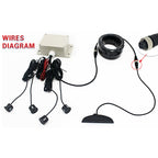 PZ316 Digital LED Crescent Shape Display Rear View Mirror Car Recorder for Truck with 4 Rear Radar, PZ316
