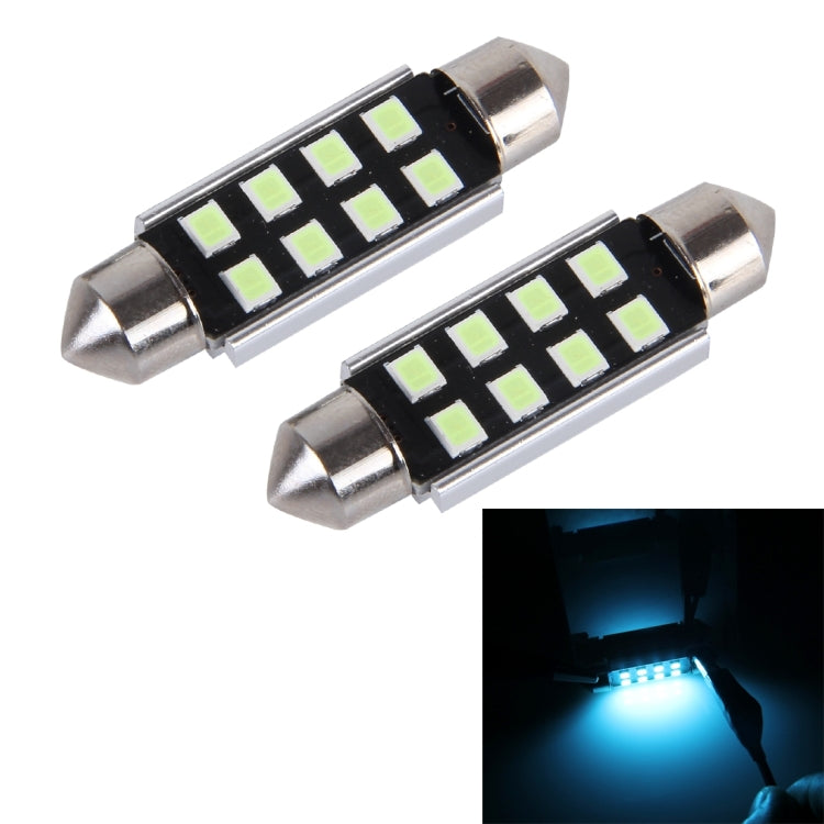 2 PCS DC 12V 2W 41MM 8 SMD-3528 LEDs Bicuspid Port Decoding Car Dome Lamp LED Reading Light, 41MM 41MM