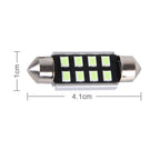 2 PCS DC 12V 2W 41MM 8 SMD-3528 LEDs Bicuspid Port Decoding Car Dome Lamp LED Reading Light, 41MM