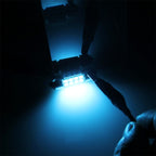 2 PCS DC 12V 2W 36MM 8 SMD-3528 LEDs Bicuspid Port Decoding Car Dome Lamp LED Reading Light, 36MM – Aluminum Alloy