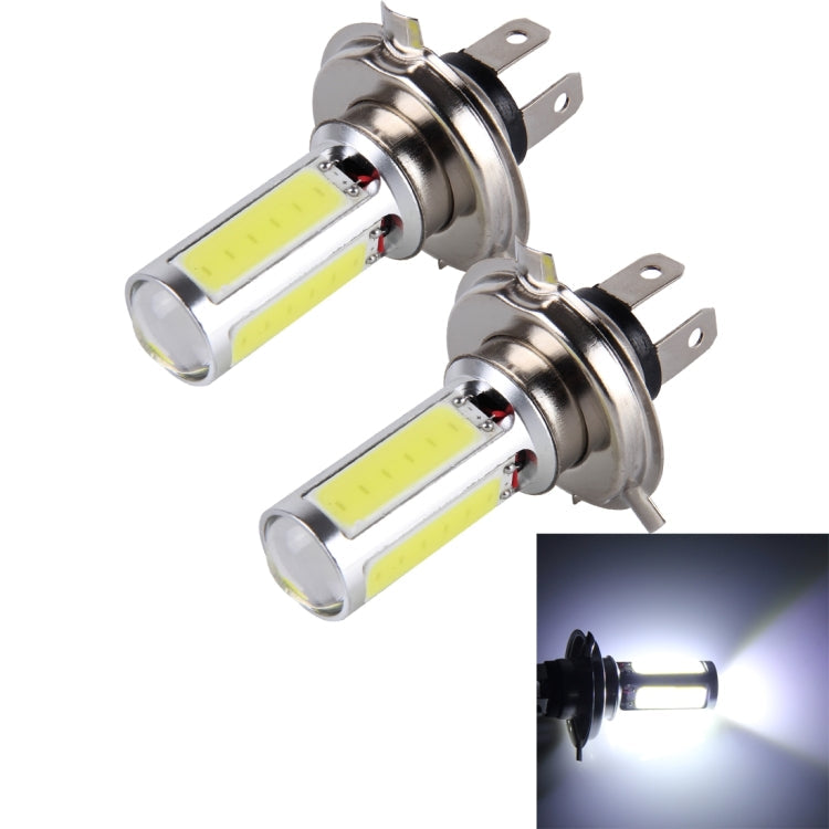 2 PCS H4 20W 1250LM 6000K 5 COB LEDs Car Fog Lights, DC 12V, H4 (White Light) H4 (White Light)