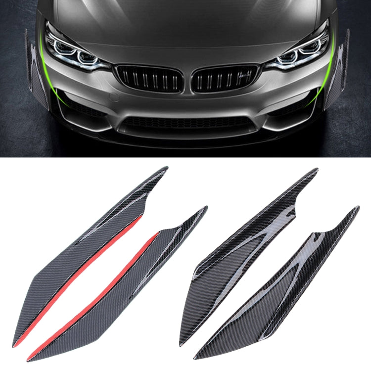 4 PCS Car-Styling Flank Decorative Sticker, Flank Decorative Sticker, Flank Sticker (4 PCS) Flank Decorative Sticker Black Carbon Fiber