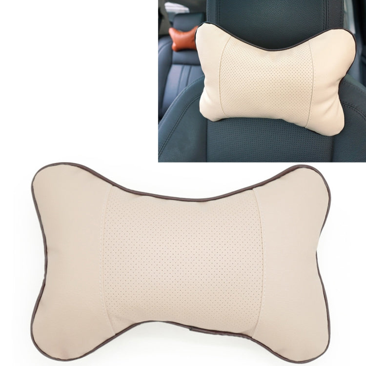 Four Seasons Breathable Leather Surface Car Neck Pillow Head Pillow, CMS5413A, CMS5413B, CMS5413C, CMS5413D, CMS5413E, CMS5413F – Leather CMS5413D