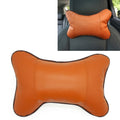 Four Seasons Breathable Leather Surface Car Neck Pillow Head Pillow, CMS5413A, CMS5413B, CMS5413C, CMS5413D, CMS5413E, CMS5413F – Leather CMS5413E