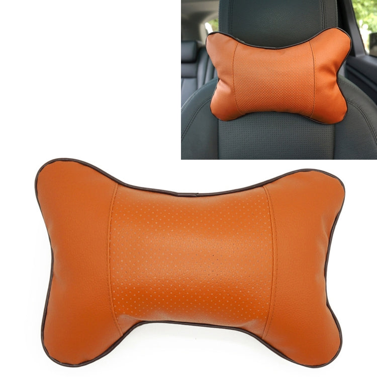 Four Seasons Breathable Leather Surface Car Neck Pillow Head Pillow, CMS5413A, CMS5413B, CMS5413C, CMS5413D, CMS5413E, CMS5413F – Leather CMS5413E