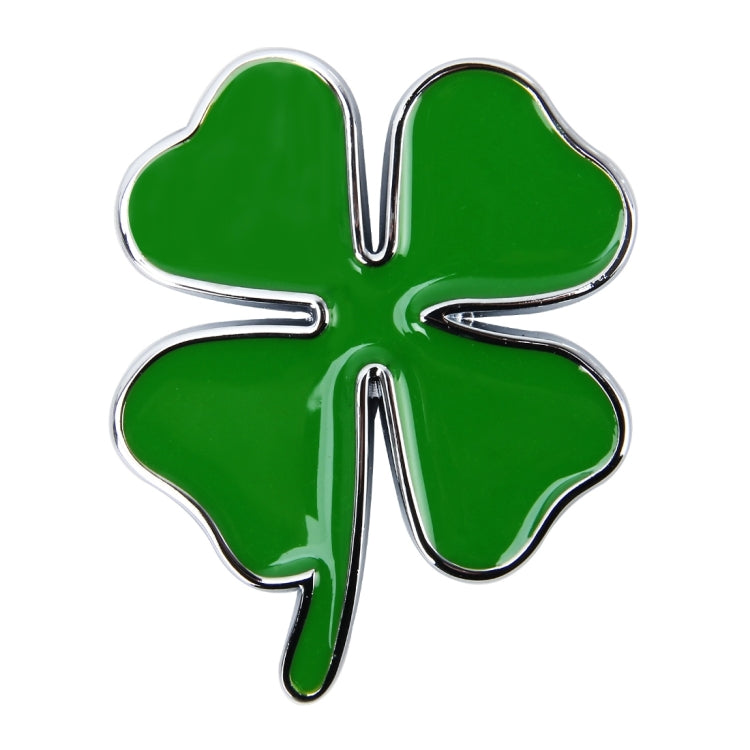 Four Leaf Clover Herb Luck Symbol Badge Emblem Labeling Sticker Styling Car Dashboard Decoration, Size: 7.5*6cm, Size: 7.5x6cm