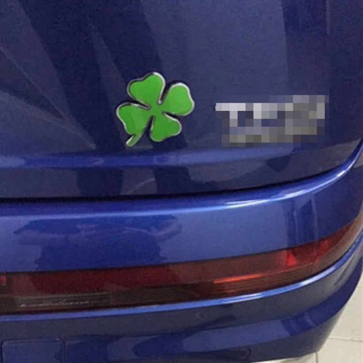 Four Leaf Clover Herb Luck Symbol Badge Emblem Labeling Sticker Styling Car Dashboard Decoration, Size: 7.5*6cm, Size: 7.5x6cm