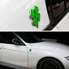 Four Leaf Clover Herb Luck Symbol Badge Emblem Labeling Sticker Styling Car Dashboard Decoration, Size: 4*3.3cm, Size: 4x3.3cm – Durable Build, Easy to Use