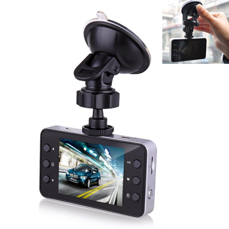 K6000 2.3 inch 90 Degrees Wide Angle Full HD 720P Video Car DVR, Support TF Card (32GB Max) / Motion Detection, with 2 Night Vision Fill Lights, K6000 K6000