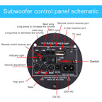 4 inch Round Shape Stereo Motorcycle / Car / Household Subwoofer, Built-in Bluetooth, Support TF Card & U Disk Reader, with Remote Control – Bluetooth