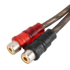 Car AV Audio Video 2 Female to 1 Male Copper Extension Cable Wiring Harness, Cable Length: 26cm, 2 Female to 1 Male (Copper)