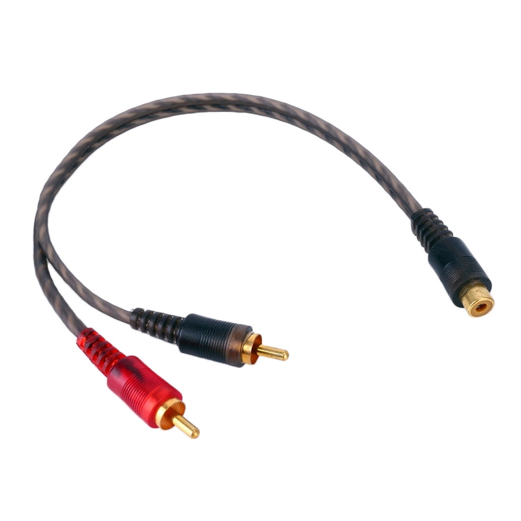 Car AV Audio Video 1 Female to 2 Male Copper Extension Cable Wiring Harness, Cable Length: 26cm, 1 Female to 2 Male (Copper) 1 Female to 2 Male (Copper)