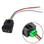 Car Fog Light 5 Pin On-Off Button Switch with Cable for Honda Fit, with Cable with Cable
