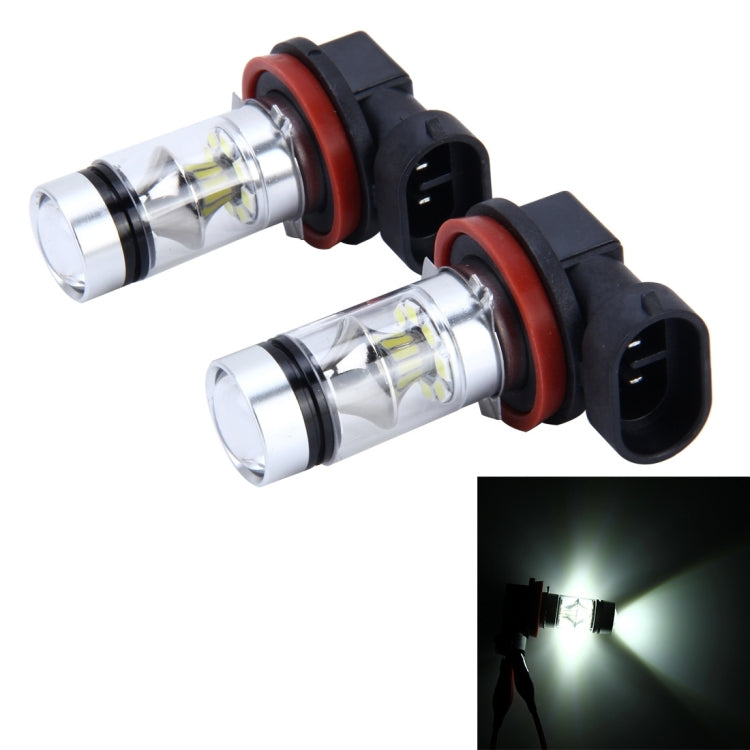 2 PCS H8/H11 10W 500LM 6000K 20SMD-2835 LEDs Car Fog Lights, DC 12V, H8/H11 10W H8 H11 10W