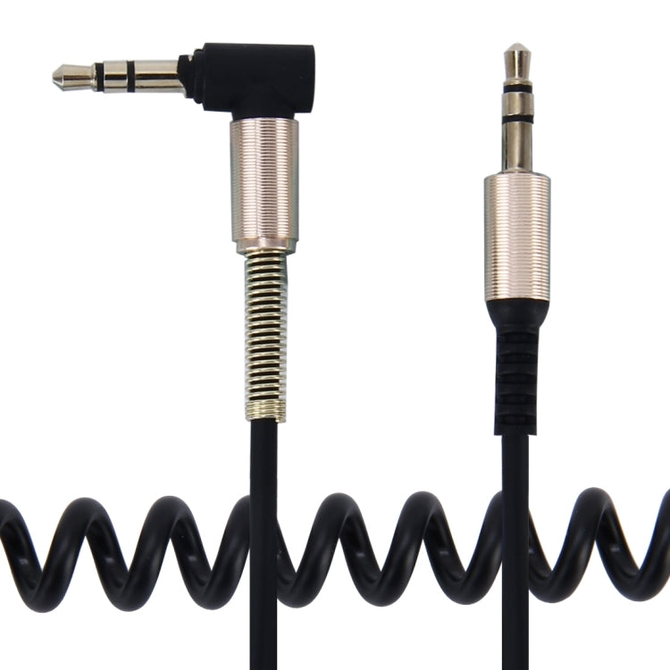 3.5mm 3-pole Male to Male Plug Audio AUX Retractable Coiled Cable, Length: 1.5m, Length: 1.5m(Black), Length: 1.5m (Red) – Durable Build, Easy to Use