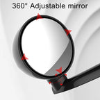 3R-094 Auxiliary Rear View Mirror Car Adjustable Blind Spot Mirror Wide Angle Auxiliary Rear View Side Mirror for Left Mirror, 3R-094 (White), 3R-094(Black)