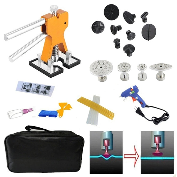 29 in 1 Auto Car Dent Lifter-Glue Puller Aluminium Alloy Tab Bodywork Repair Tools Kit, with 20W Glue Gun, US Plug or EU Plug, 29 in 1 – Durable Build, Easy to Use 29 in 1