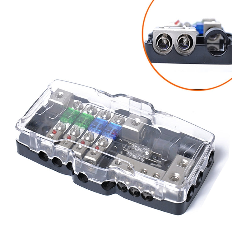 Car Audio Stereo Distribution Block Ground Mini ANL Fuse Block 4 Way Fuse Block 30A 60A 80Amp with LED, 4 Way Fuse Block 4 Way Fuse Block