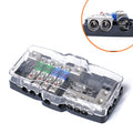 Car Audio Stereo Distribution Block Ground Mini ANL Fuse Block 4 Way Fuse Block 30A 60A 80Amp with LED, 4 Way Fuse Block 4 Way Fuse Block
