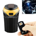 2 in 1 Universal Car Detachable Electronic Cigarette Lighter + Trash Rubbish Bin Ashtray Gold