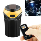 2 in 1 Universal Car Detachable Electronic Cigarette Lighter + Trash Rubbish Bin Ashtray Gold