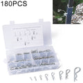 180 PCS Heavy Duty Zinc Plated Cotter R Tractor Clip Pin for Car / Boat / Garages, 180 PCS 180 PCS