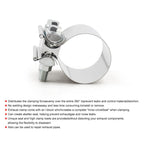 3 inch Car Turbo Exhaust Downpipe Stainless Steel Lap Joint Band Clamp, 3 inch