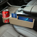 Universal Car Multi-functional Console Side Pocket Seat Gap Side Storage Box Beige