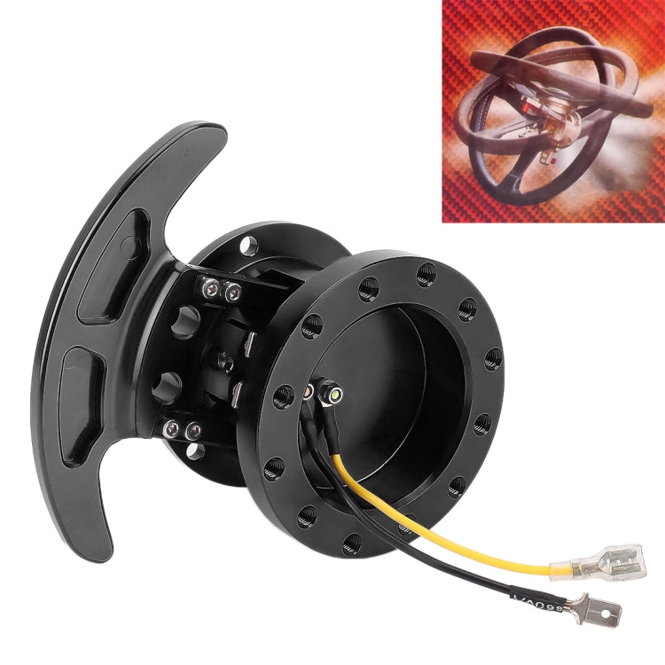 Car Tilt Racing Steering Wheel Quick Release Hub Kit Adapter Body Removable Snap Off Boss Kit Black