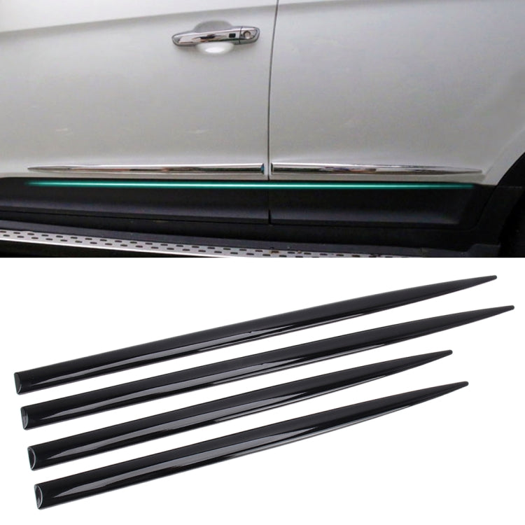 4 PCS Car Auto Door Side Edge Metal Anti-scratch Body Guard Protection Strip Sticker – Waterproof, Anti-Scratch Black