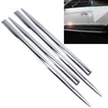 4 PCS Car Auto Door Side Edge Metal Anti-scratch Body Guard Protection Strip Sticker Silver