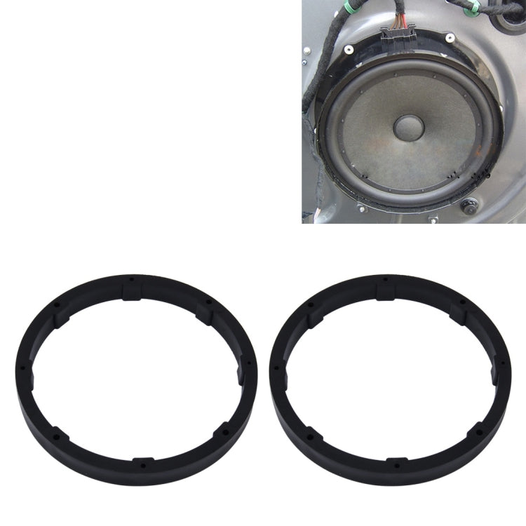 2 PCS 6.5 inch Car Auto ABS Loudspeaker Base Protection Solid Cover Holder Mat, Inner Diameter: 14.5cm, Universal 6.5 inch Universal 6.5 inch