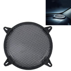 8 inch Car Auto Metal Mesh Black Round Hole Subwoofer Loudspeaker Protective Cover Mask Kit with Fixed Holder, 8 Inch 8 Inch