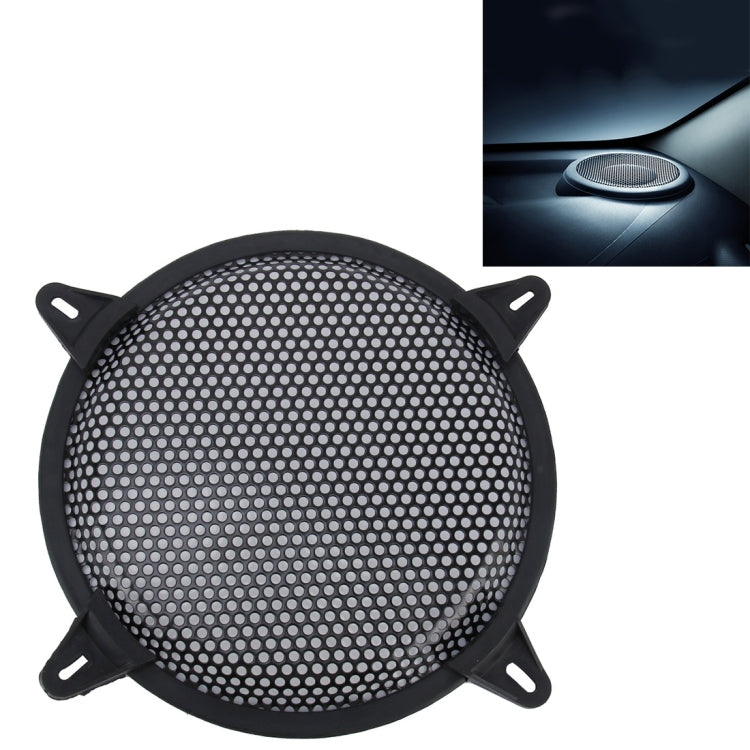 8 inch Car Auto Metal Mesh Black Round Hole Subwoofer Loudspeaker Protective Cover Mask Kit with Fixed Holder, 8 Inch 8 Inch