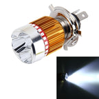 H4 9W 900 LM 6000K Static + Strobe Light Motorcycle Headlight Lamp with 3 COB White Light Lamps and Red Light+Pink Light+Blue Light LED Lamps, DC 12V, 9W 900LM 9W 900LM