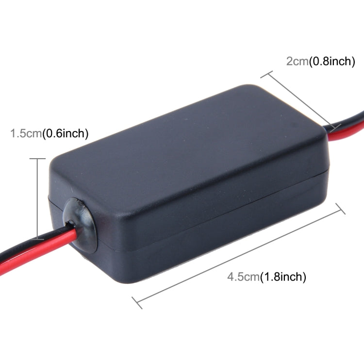 12V Car Auto Rear View Camera Voltage Signal Ballast Ripple Splash Screen Interferenc Power Filter, 12V – TPU