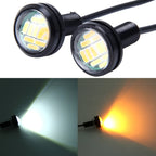 2 PCS 2W Car Auto Eagle Eyes Fog Light Turn Light with 12 SMD-4014 LED Lamps, DC 12V Cable Length: 55cm, SMD-4014, Eagle Eye Light 12V/2W SMD-4014 SMD-4014