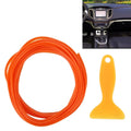 5m Flexible Trim For DIY Automobile Car Interior Moulding Trim Decorative Line Strip with Film Scraper Orange