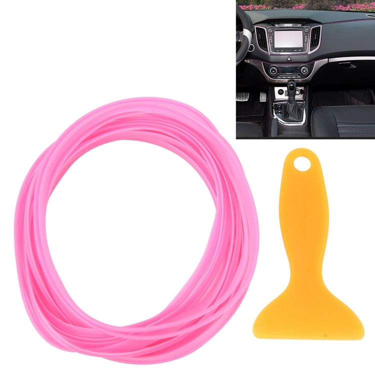 5m Flexible Trim For DIY Automobile Car Interior Moulding Trim Decorative Line Strip with Film Scraper – Durable Build, Easy to Use Pink